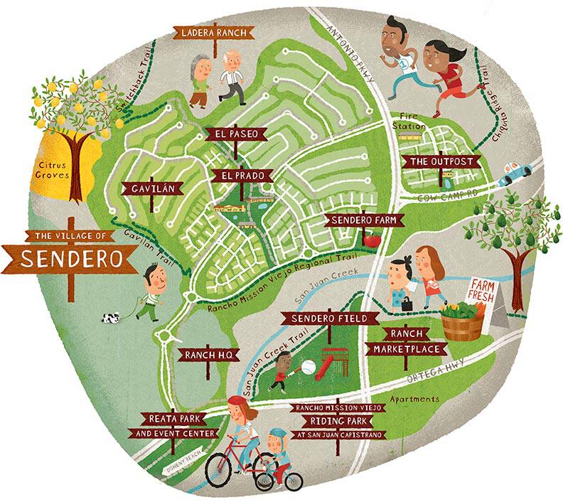 Sendero residents can choose from a mix of house styles and neighborhoods that wrap around paths, parks, gardens and the Ranch House