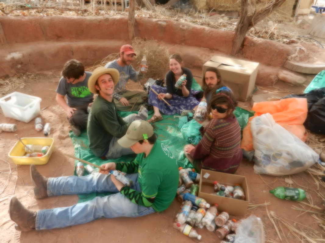 Bottle Brick Stuffing Party with Pick Up America in Moab, Utah