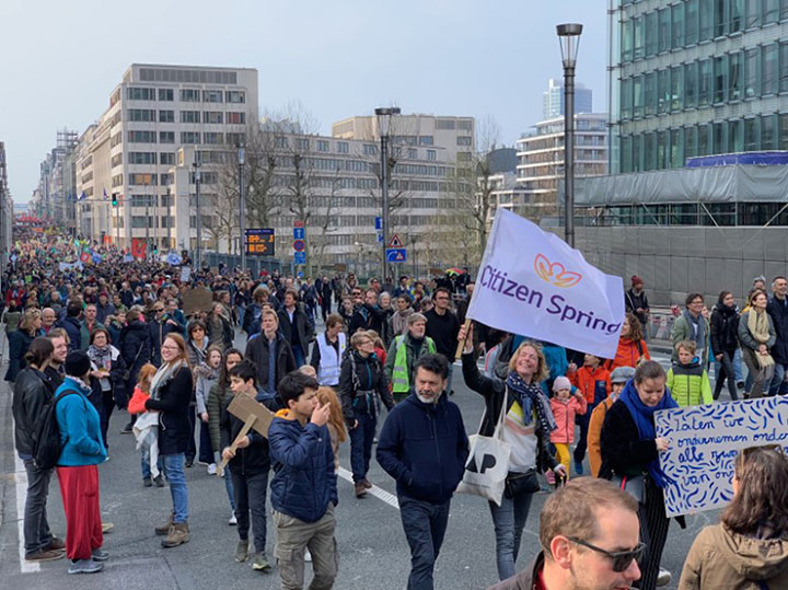 Social Enterprises | Citizen Spring joins climate change protests on the streets of Brussels.