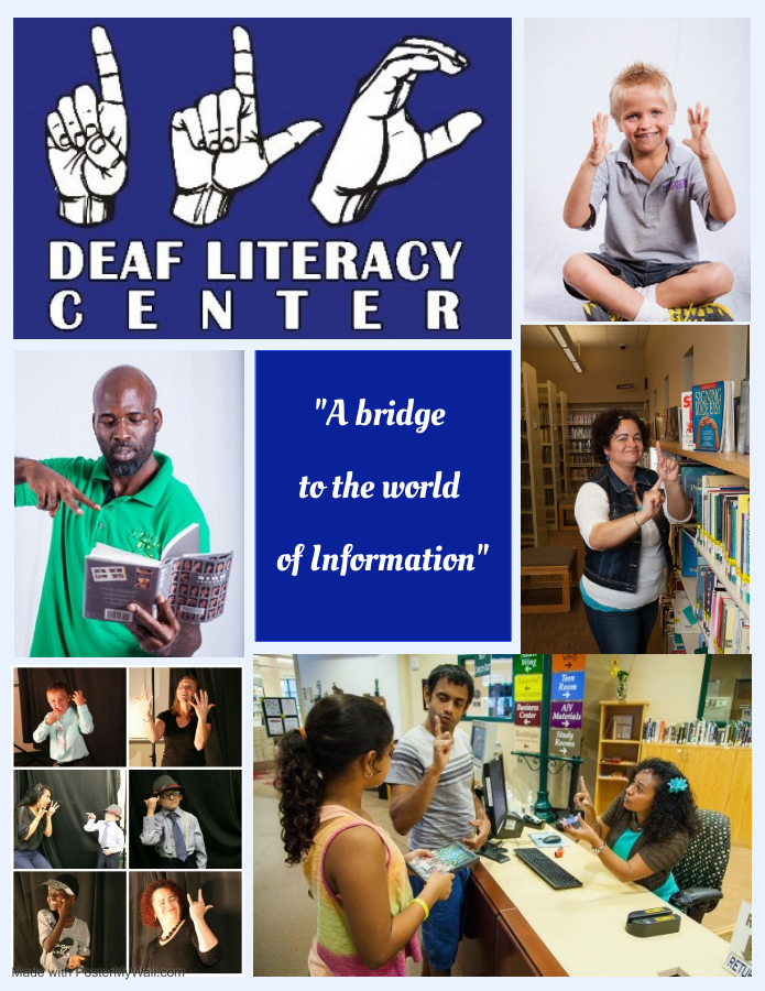Cover photo for pamphlet detailing yearbook for Deaf Literacy Center 