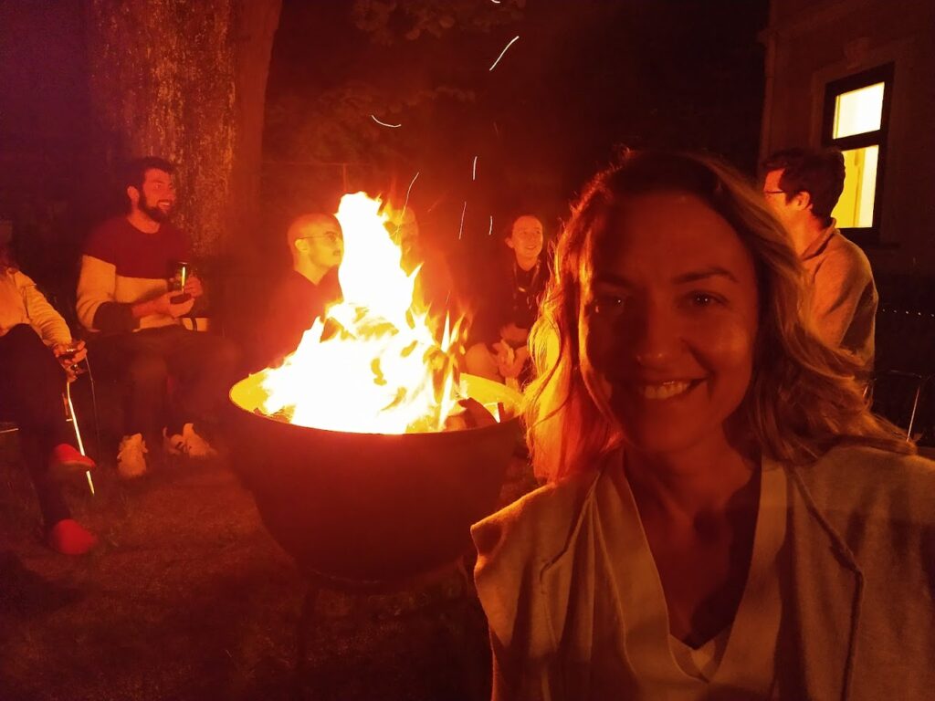 ccg21 gatherers around a midnight campfire
