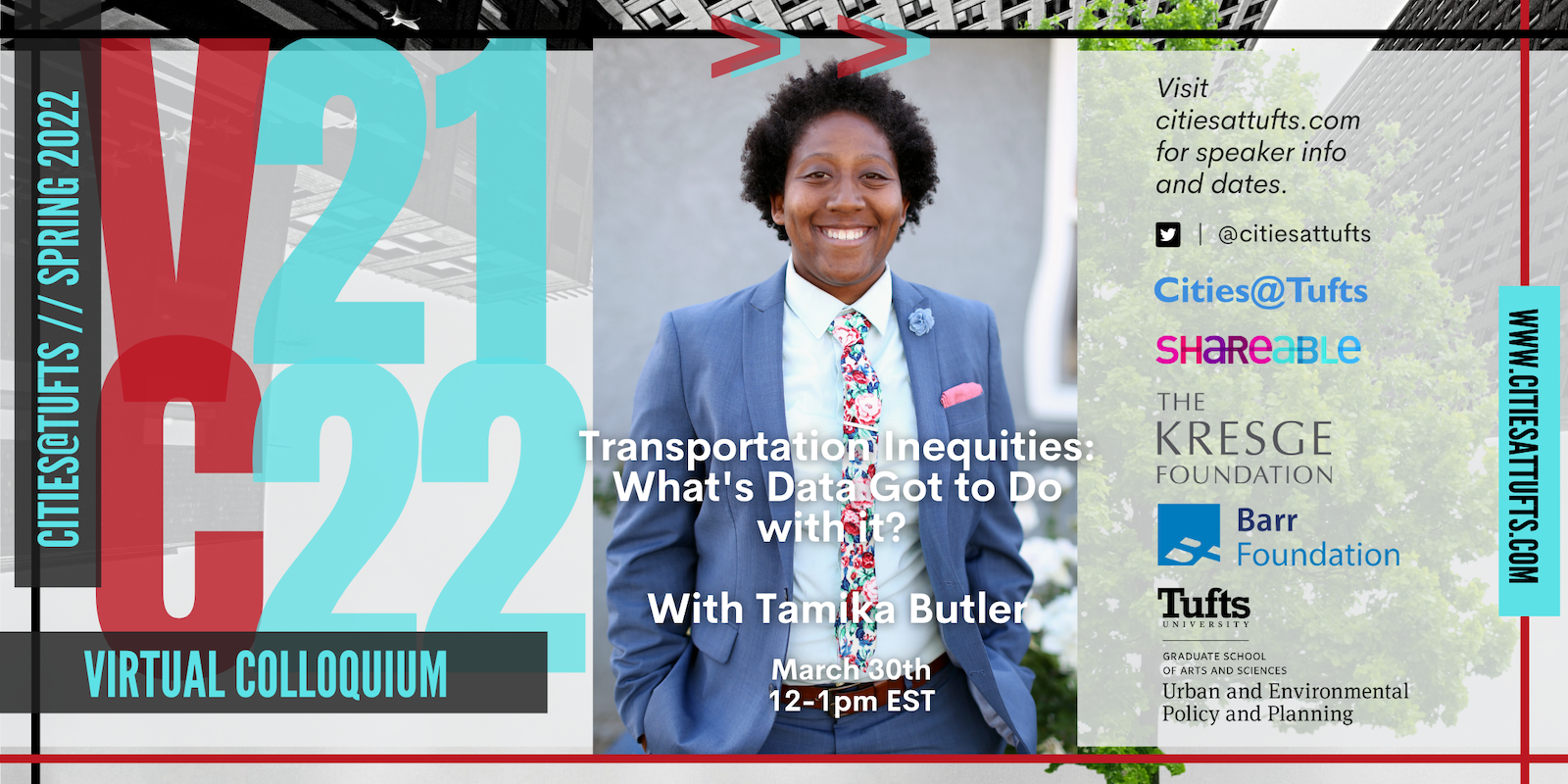 Cities@Tufts Transportation Inequities: What's Data Got to Do with It? with Tamika Butler