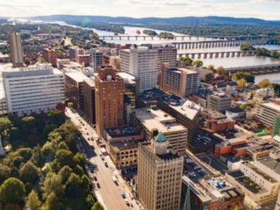 Harrisburg Pennsylvania is one of many cities that have used the economics of sharing, as expressed by land value return, to spur sustainable development.  Credit: Penn Live