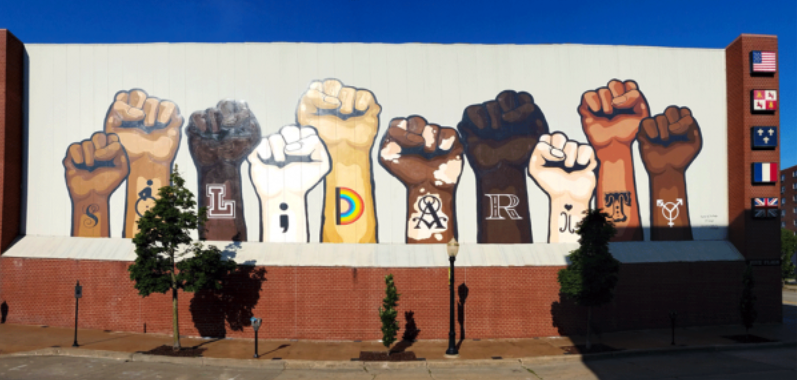 Solidarity Mural in Iowa by Shelby Fry