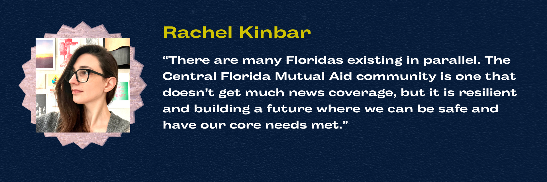 image and quote from Rachel Kinbar