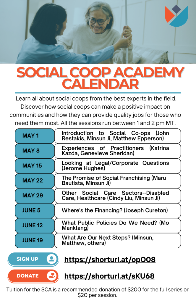 Social Co-op Academy Schedule