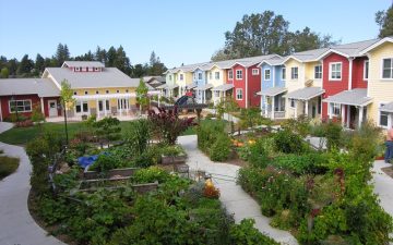 Picture of homes in a co-housing community